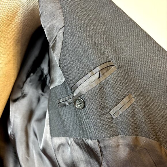 Pronto Uomo Sport Coat Blazer Natural Stretch Men's 48 XL Brown Wool Suit Jacket - Picture 6 of 12